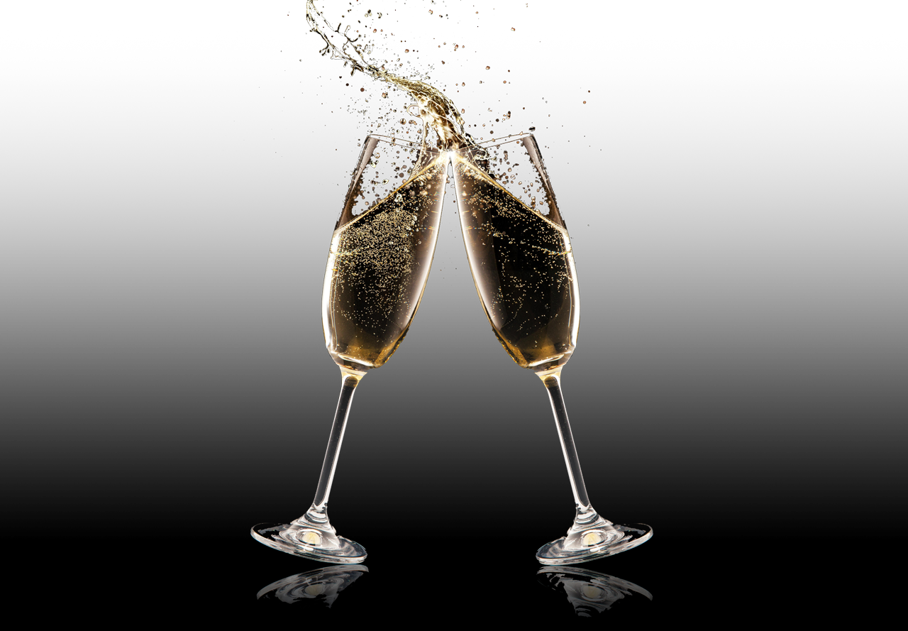 background image of champagne glasses